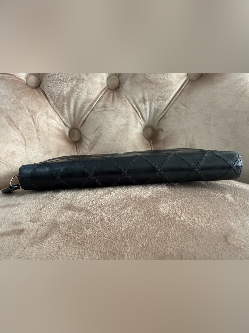 CHANEL Bicolore Quilted CC Logo Lambskin Zip Around Long Wallet - Picture 5 of 12